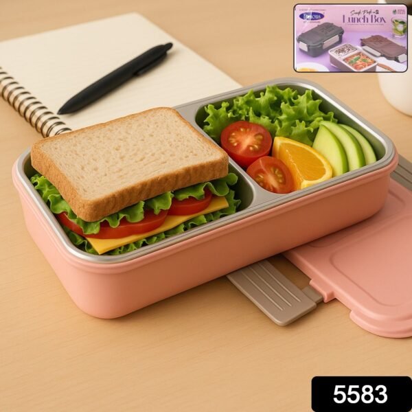 BPA-Free 2-Compartment Lunch Box – Leakproof & Compact Design
