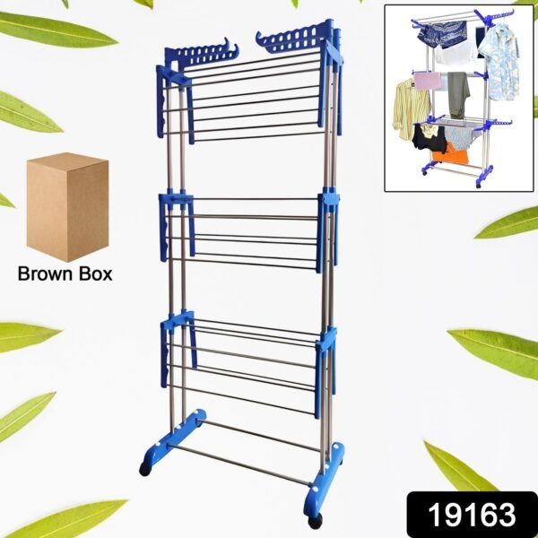 Stainless Steel Clothes Drying Rack – Foldable & Mobile