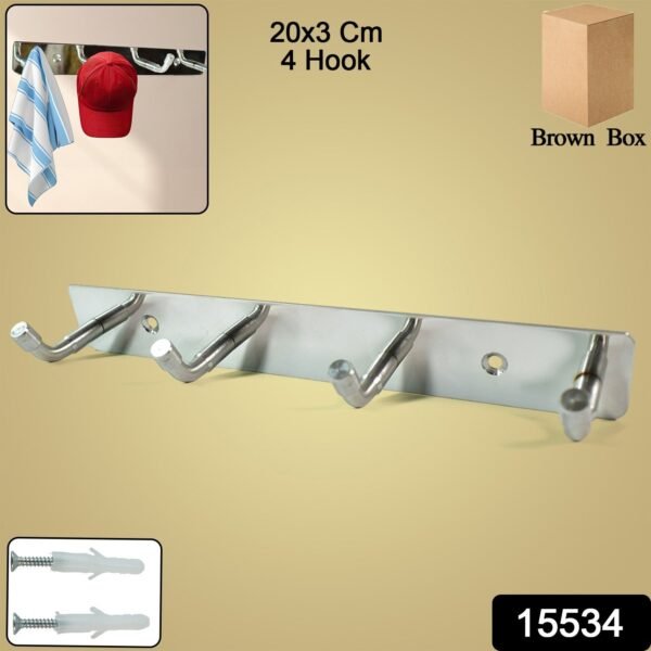 WhatsAppImage2025-05-14at11.05.46_6 Stainless Steel Coat Hook Rack – 4 Heavy Duty Hooks for Home