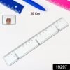 20 cm Transparent Plastic Ruler – Dual Scale for Precise Measurement