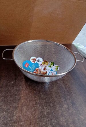 Stainless Steel Mesh Colander – Durable Kitchen Strainer with Handles