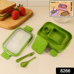 Magic Lunch Box – Leakproof Compartments with Spoon-Fork Set