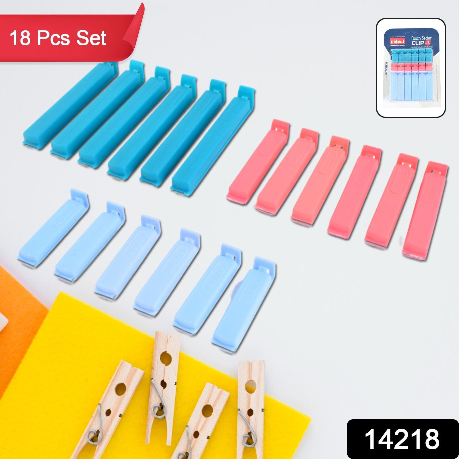 Pouch Sealer Clips – 18-Piece Airtight Food Storage Set