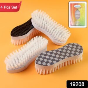 Laundry Brush Set – Ergonomic Curved Design with Strong Nylon Bristles
