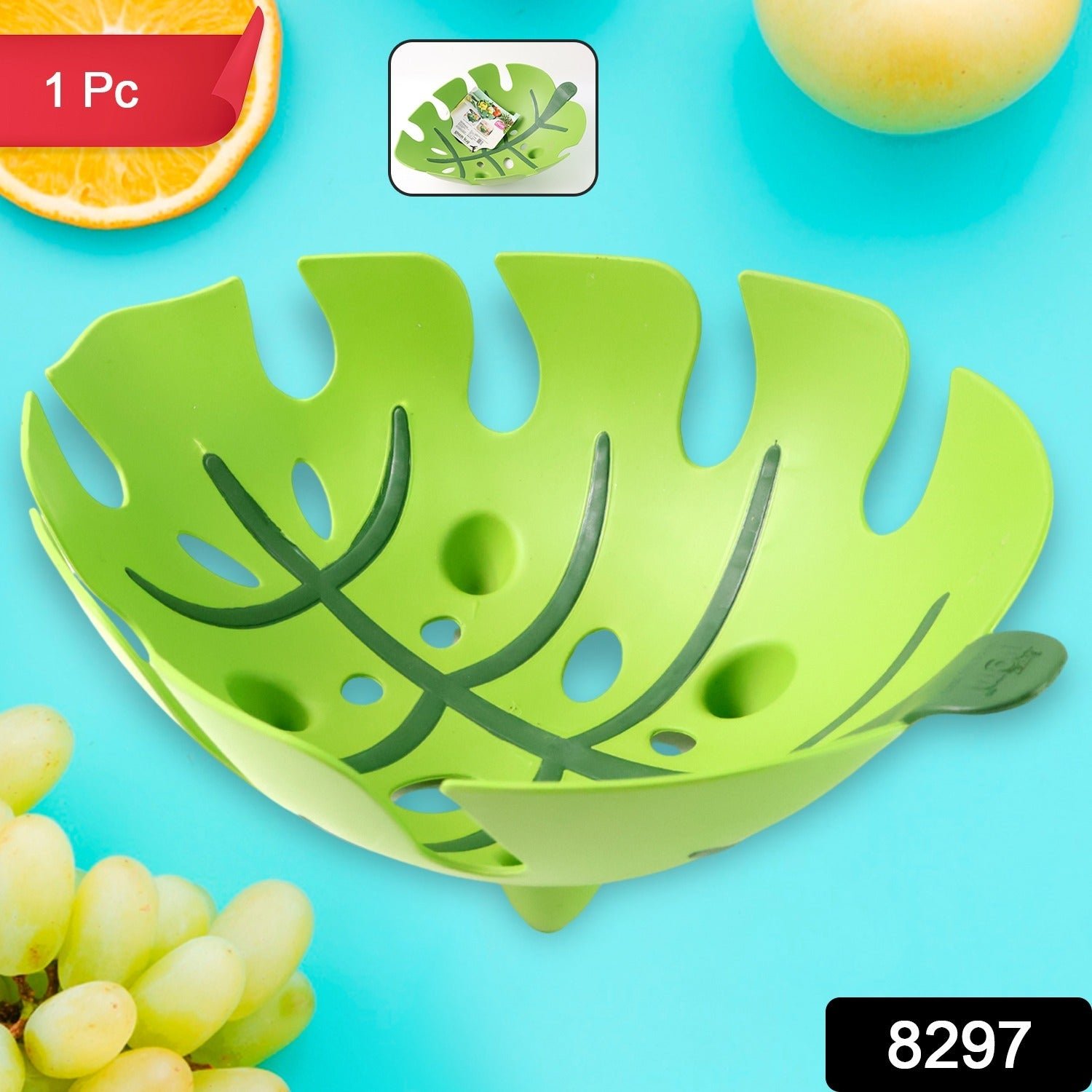 Leaf-Shaped Plastic Fruit Basket – Ventilated & Durable Design