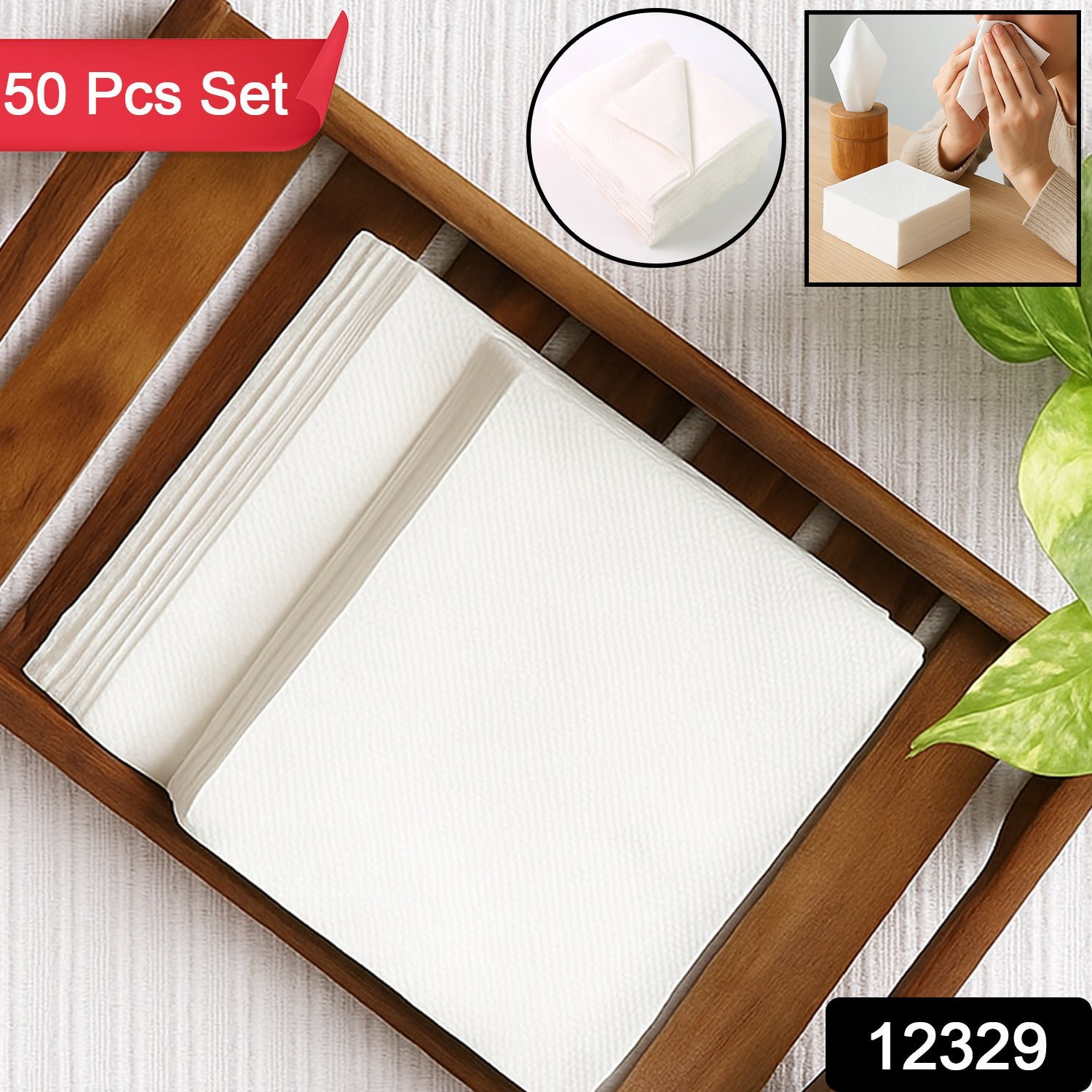 Facial Tissue Paper Napkins – Ultra Soft 50 Pcs Set