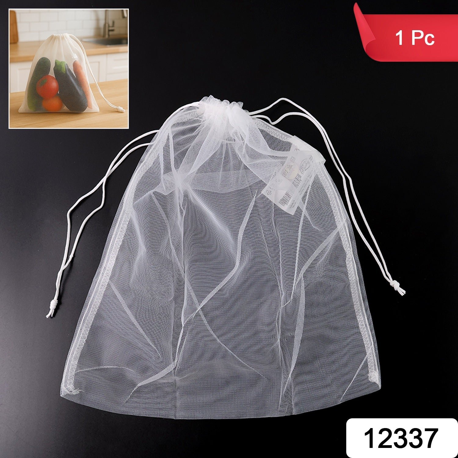 Mesh Storage Bag – Transparent, Reusable & Eco-Friendly