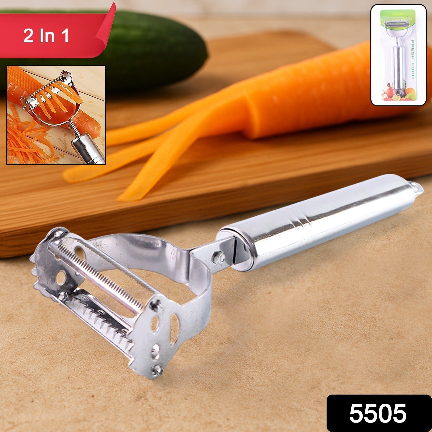 Vegetable Peeler – Heavy Duty 2-in-1 Stainless Steel Cutter