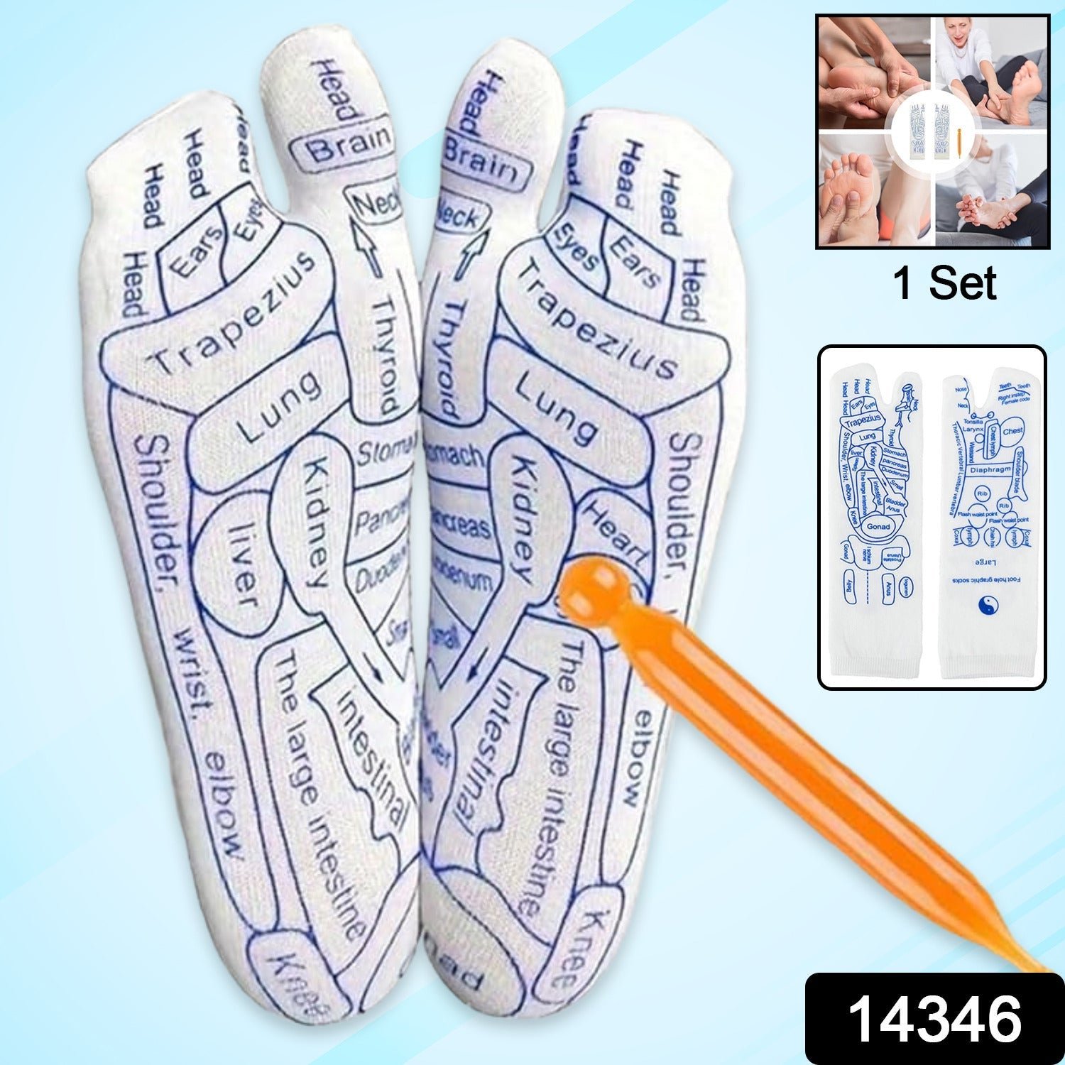 Reflexology Acupressure Socks Set – Targeted Foot Massage & Relaxation