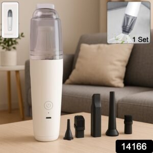 Mini Handheld Vacuum Cleaner – Cordless Rechargeable with 5 Nozzles