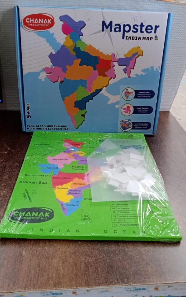 India Map Puzzle – Educational EVA Foam Game for Kids