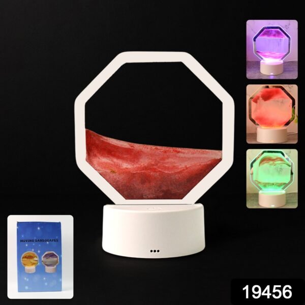 LED Moving Sand Art Table Lamp – Soothing Color-Changing Decor