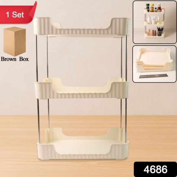 3-Tier Storage Organizer Rack – Compact & Versatile Shelf