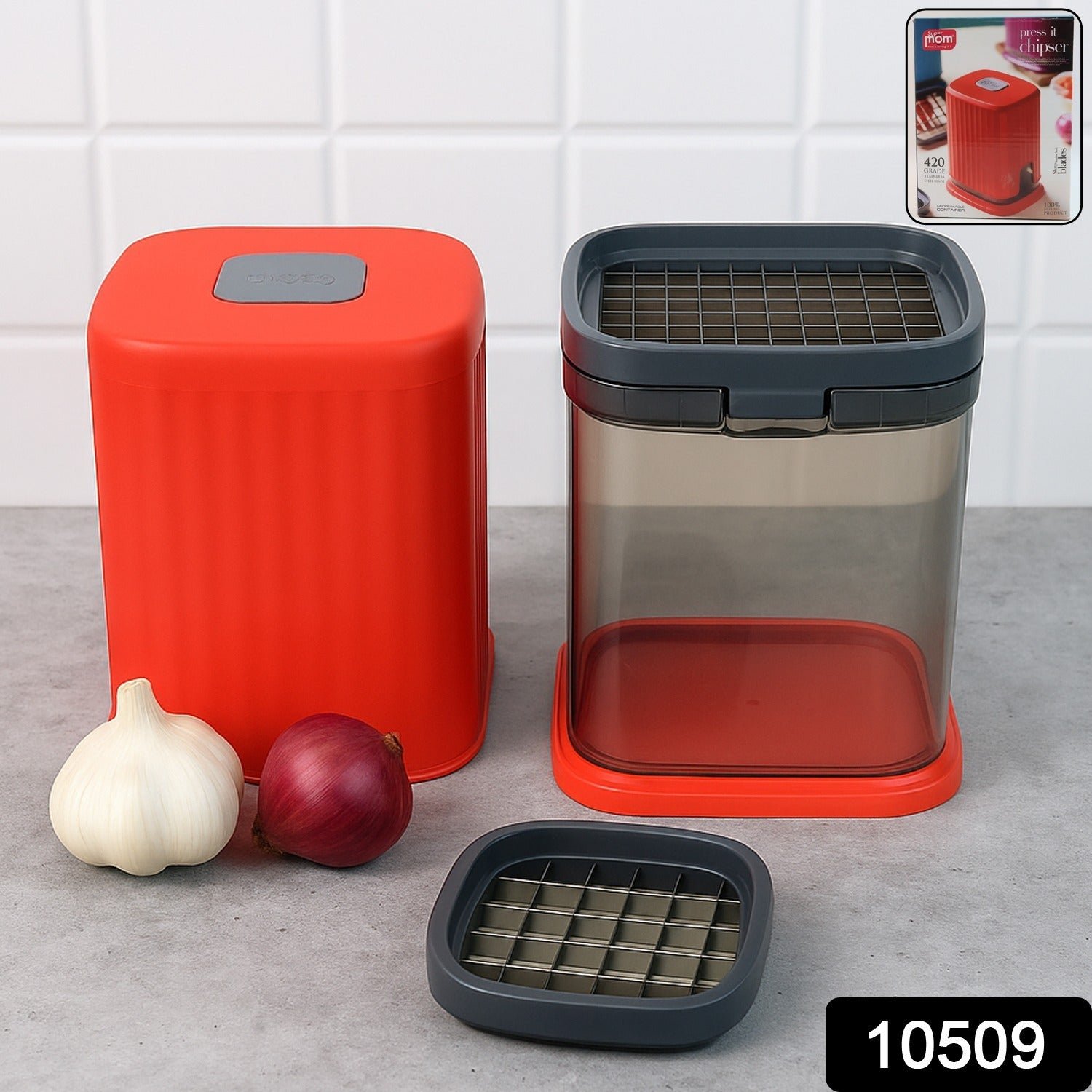 Onion Chopper – Multipurpose Manual Press with Storage Box
