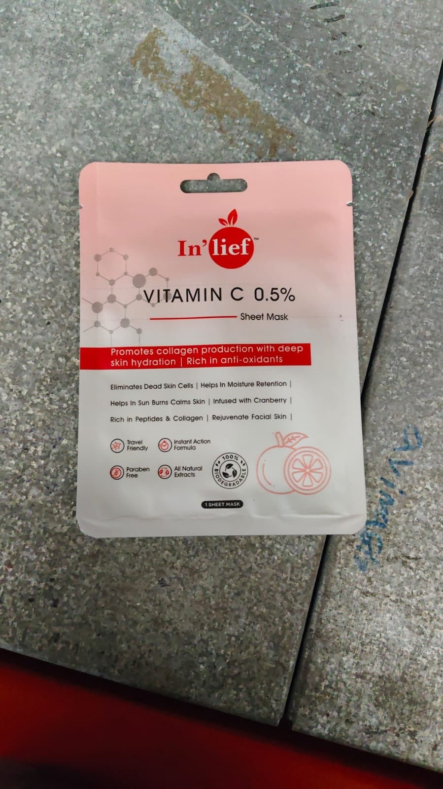 Vitamin C Facial Sheet Mask – Hydrating & Brightening Glow