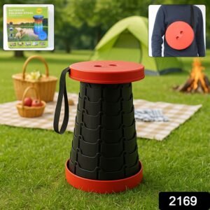Telescopic Folding Stool – Adjustable Compact Portable Seat