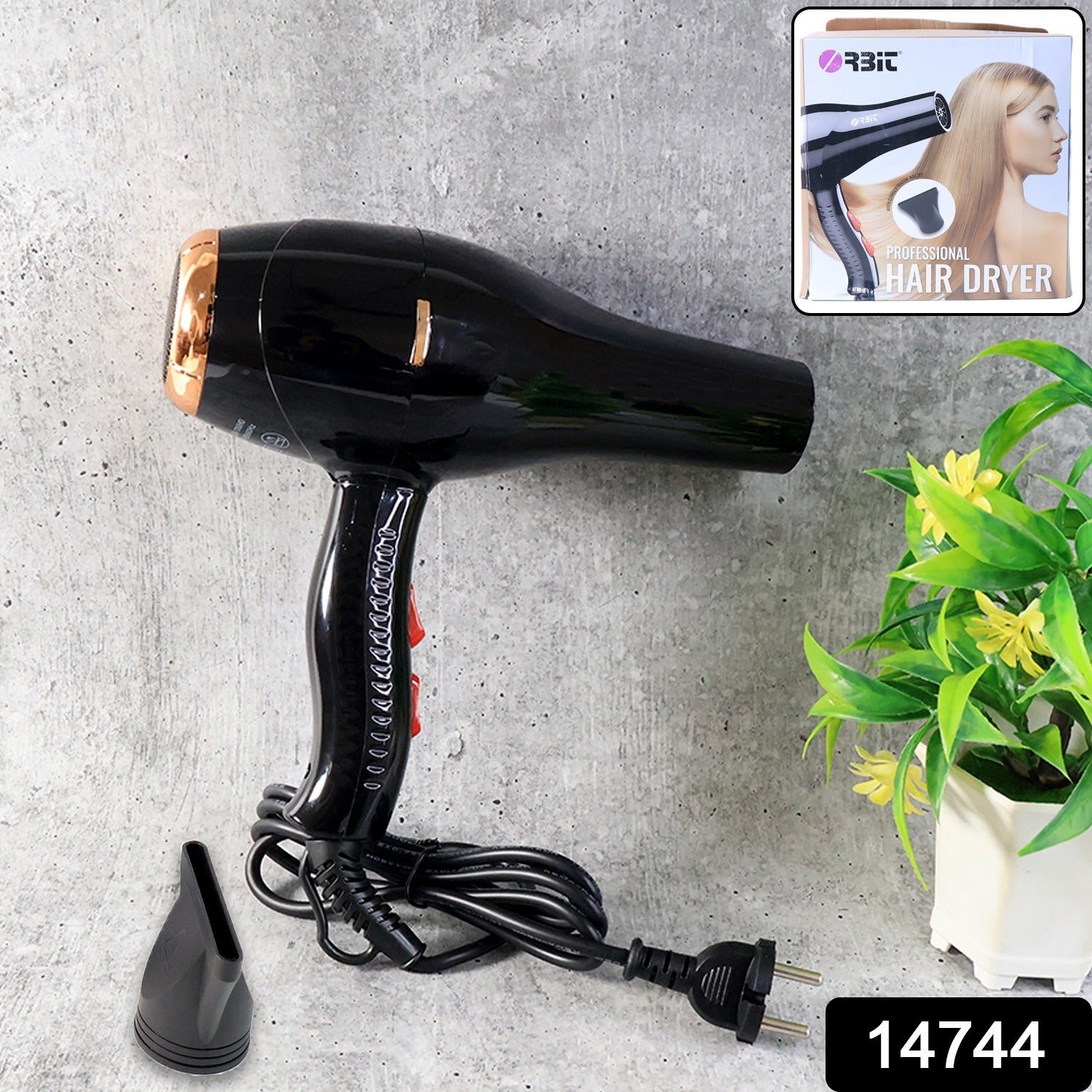 Professional Hair Dryer – Quick Drying with Concentrator Nozzle