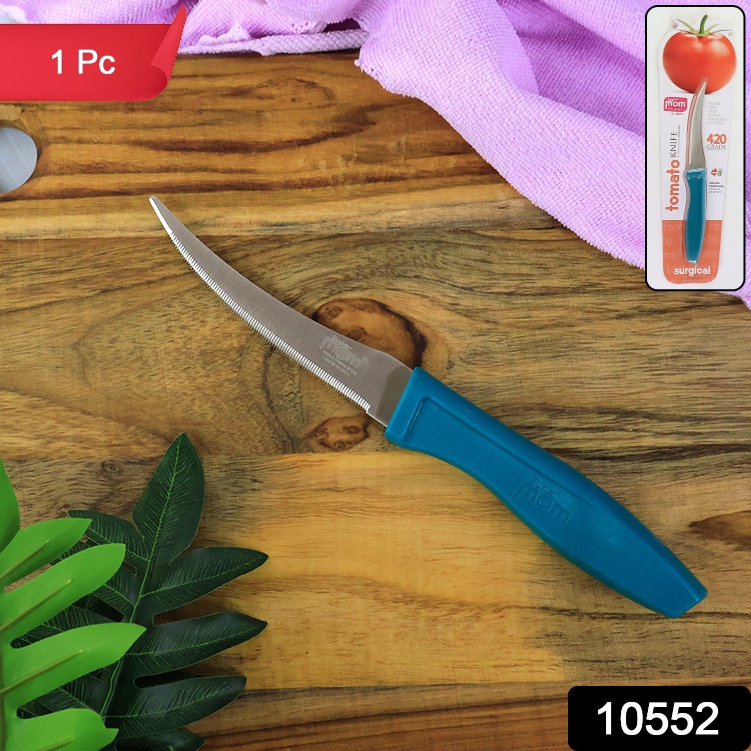 Tomato Knife – Sharp Serrated Curved Blade for Precision Slicing