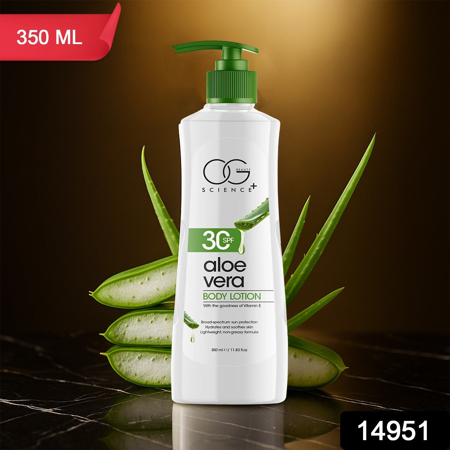Aloe Vera Body Lotion with SPF 30 – Hydrating & Sun Protecting 350ML