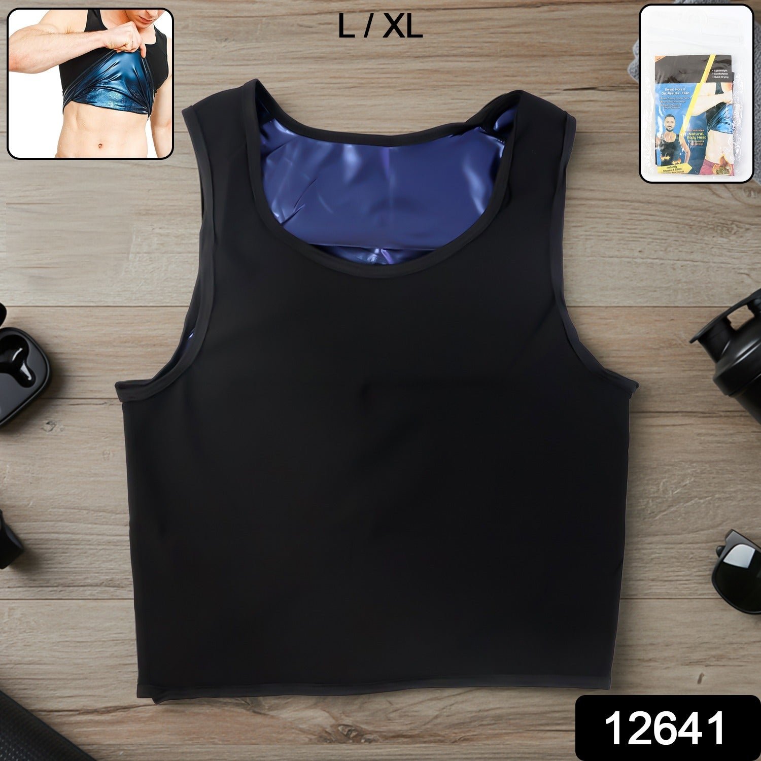 Men’s Sweat Shaper Tank Top – Slim Fit Neoprene for Posture & Sweat