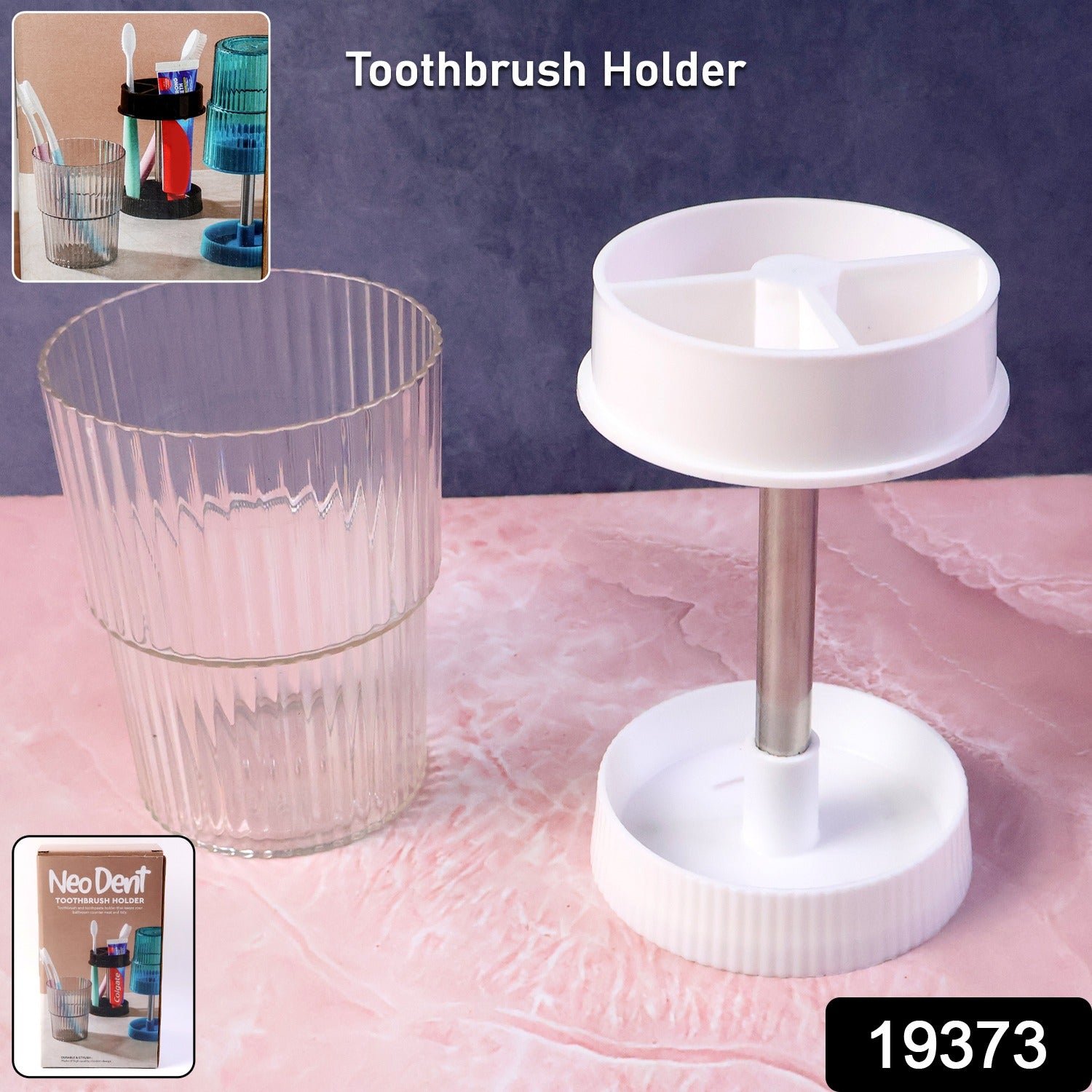 Rotating Toothbrush Holder Stand – Space-Saving Bathroom Organizer
