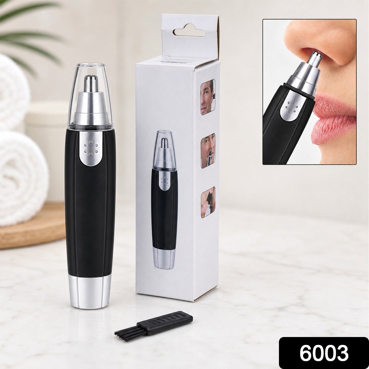 Ear & Nose Hair Trimmer – Painless, Battery-Operated | Calm & Curl