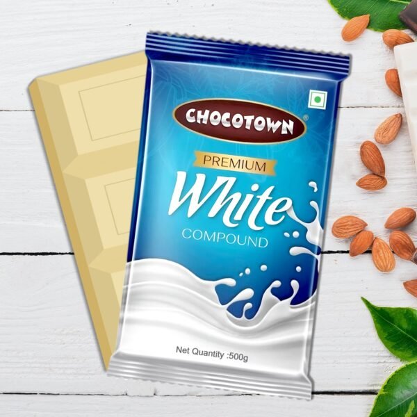 White Compound Chocolate – Premium 500gm Slab | Chocotown