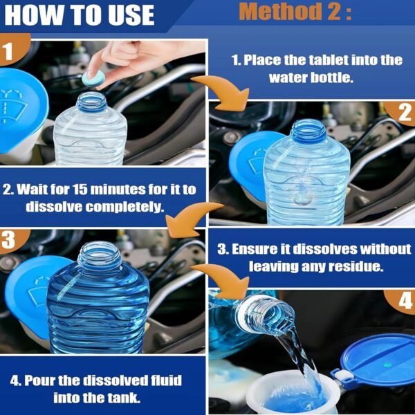 Car Wiper Detergent Tablets – Pack of 10 for Clear Windshield