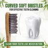 Soft Bamboo Toothbrush, Biodegradable Wooden Toothbrush with Soft Bristles (1 Pc)