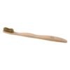 Soft Bristle Bamboo Toothbrush, Eco-Friendly Wooden Toothbrush with Green Bristles (1 Pc)