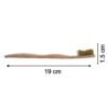 Soft Bristle Bamboo Toothbrush, Eco-Friendly Wooden Toothbrush with Green Bristles (1 Pc)