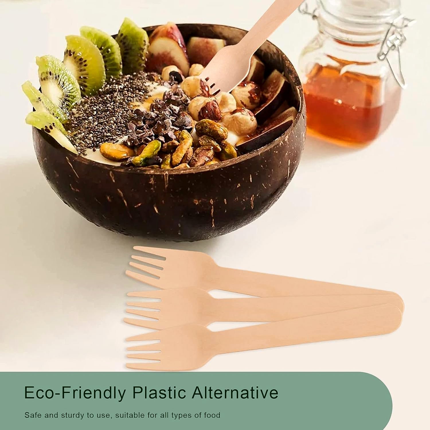 Wooden Fork 160mm – Eco-Friendly Disposable Birchwood Cutlery