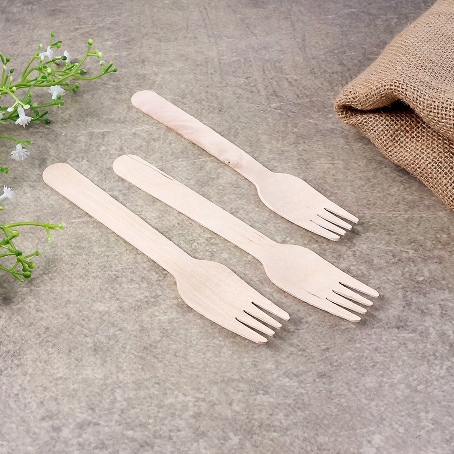 Wooden Fork 160mm – Eco-Friendly Disposable Birchwood Cutlery