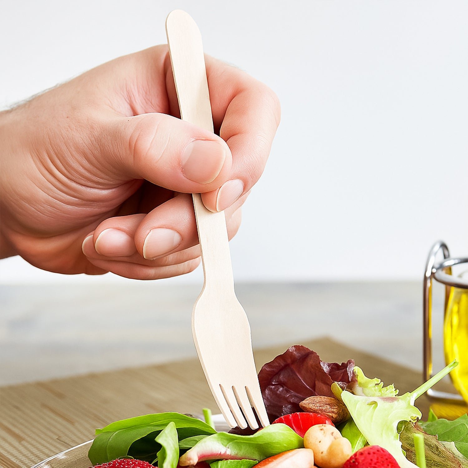 Wooden Fork 160mm – Eco-Friendly Disposable Birchwood Cutlery