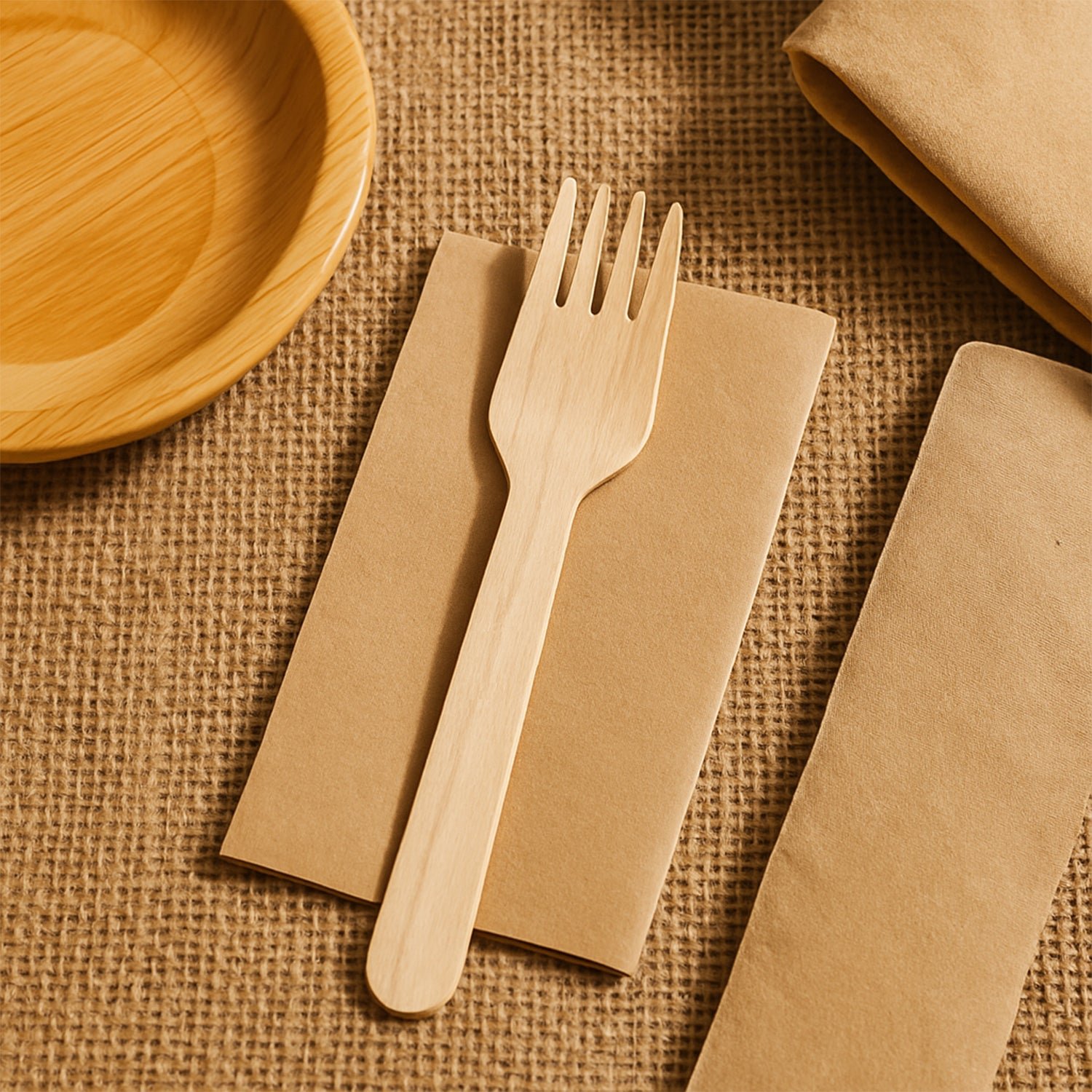 Wooden Fork 160mm – Eco-Friendly Disposable Birchwood Cutlery
