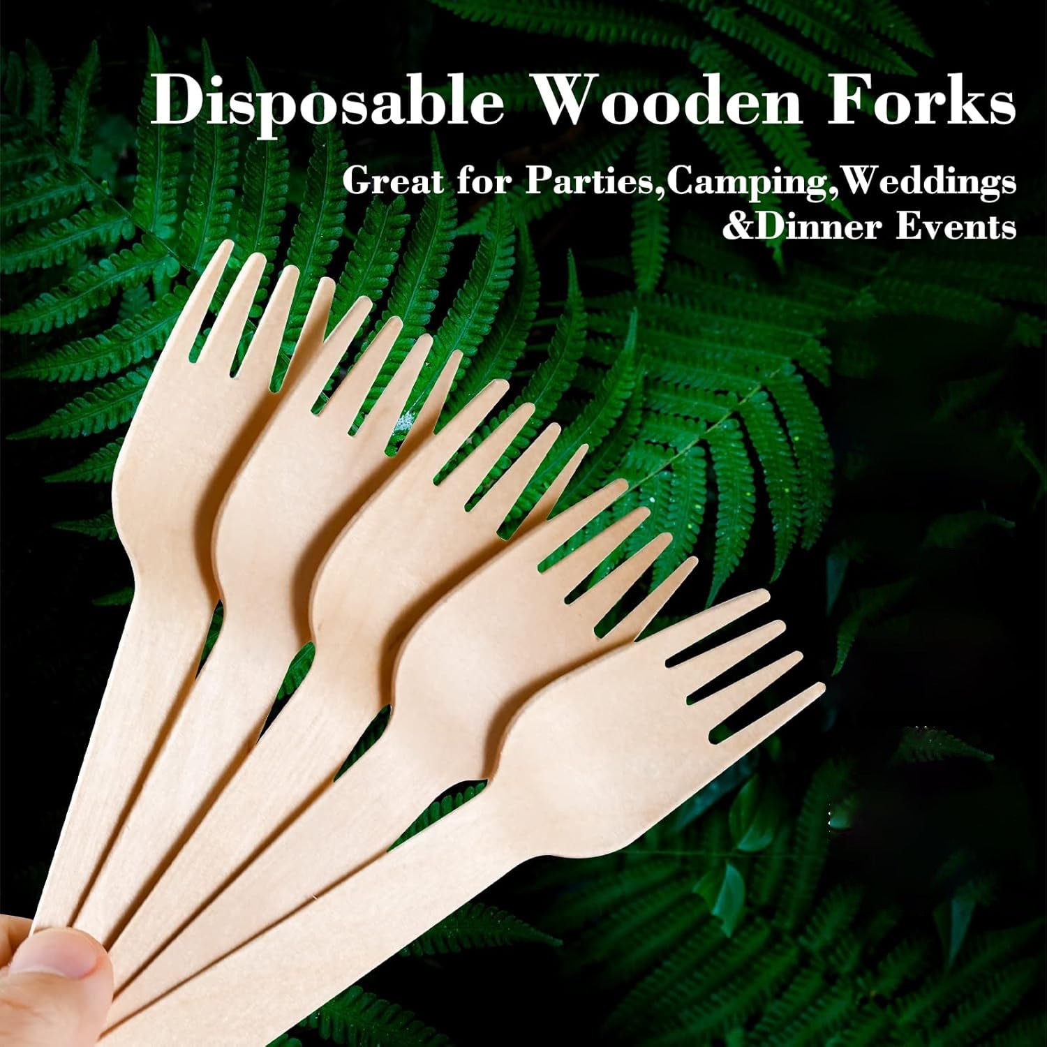 Wooden Fork 160mm – Eco-Friendly Disposable Birchwood Cutlery