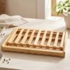 3 Layer Foldable Bamboo Shoe Rack Multi-Purpose Storage Shelf (1 Set)