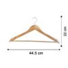 Premium Wooden Cloth Hanger Garment Coat Hanger with Bar for Wardrobe (1 Pc)
