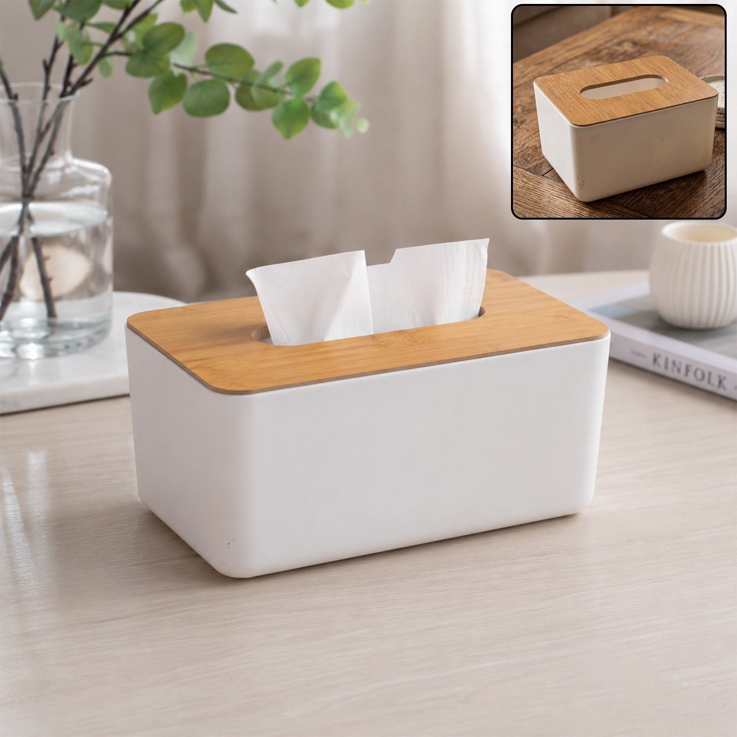 Bamboo Tissue Box – Eco-Friendly Paper Dispenser | Papezo
