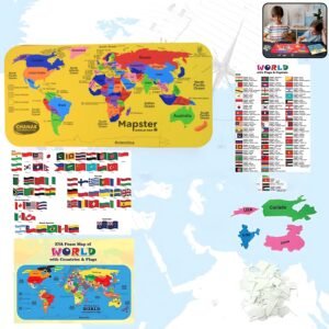 World Map Puzzle – Educational EVA Foam Toy for Kids 5+