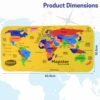World Map Puzzle – Educational EVA Foam Toy for Kids 5+