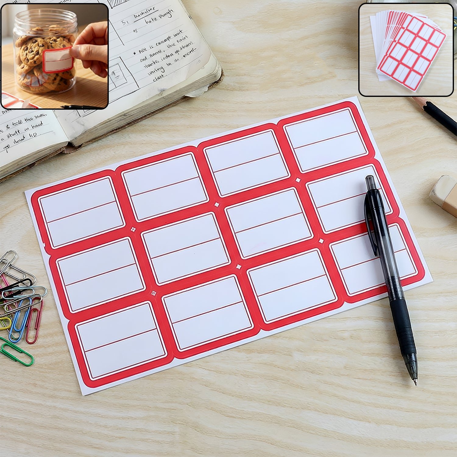 Writable Label Stickers – 50 Sheets Strong Adhesive for Easy Organizing