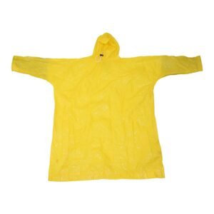 Reusable Waterproof Raincoat – Hooded Long Yellow Rain Poncho