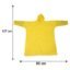 Reusable Waterproof Raincoat – Hooded Long Yellow Rain Poncho