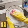 Waterproof Rubber Cleaning Gloves – Durable & Reusable for Household Tasks