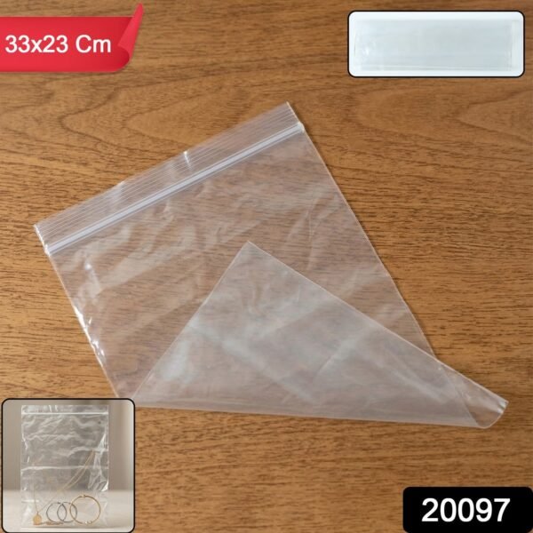 Plastic Zip Lock Bag – Reusable 33x23 cm for Secure Storage