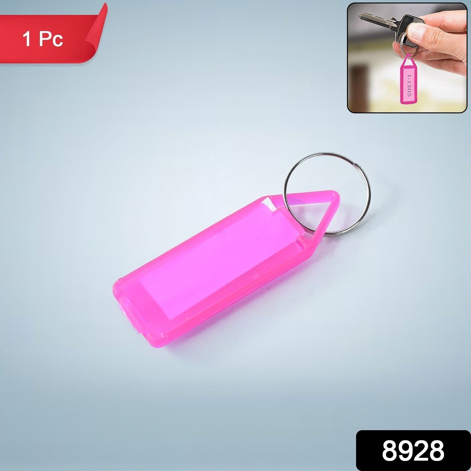 Clear Keychain ID Tag – Writable Durable Label for Organization