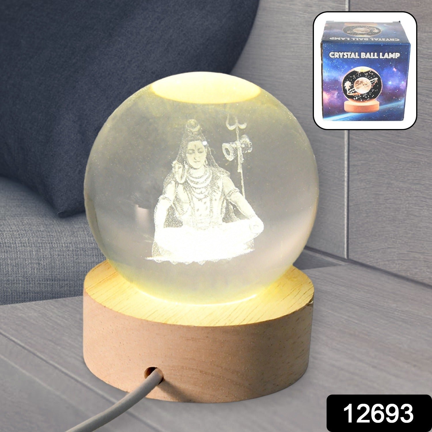 3D Crystal Ball Lamp – Unique Home Decor Night Light |