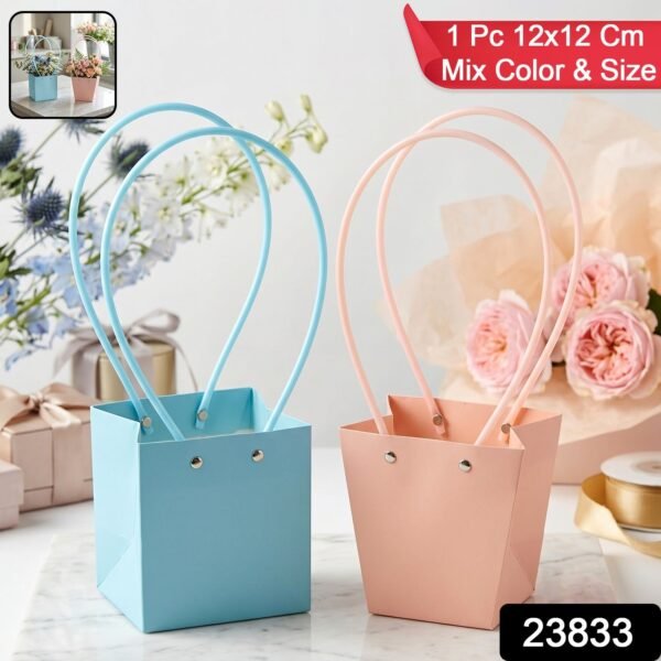 Flower Packaging Bag – Foldable Waterproof Handle for Gifts