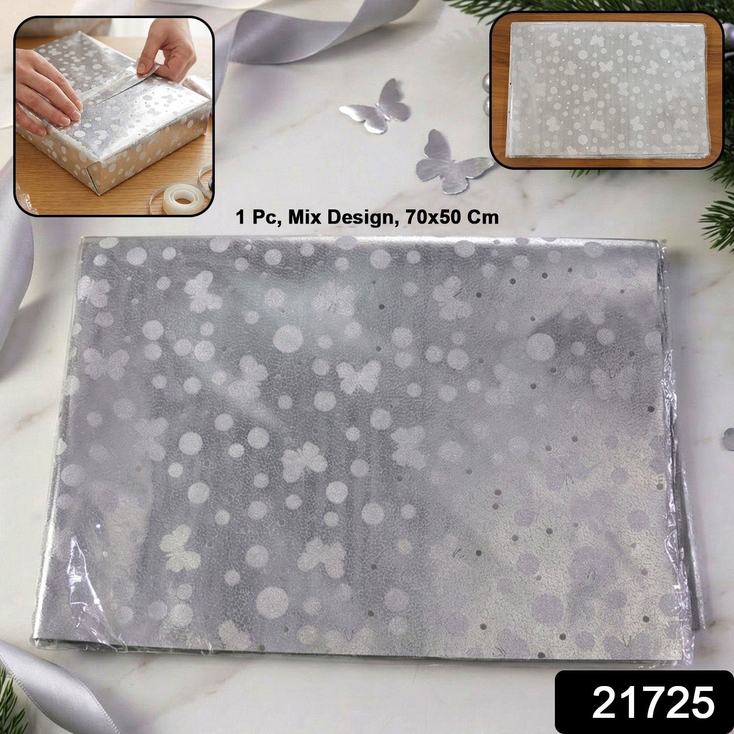 Butterfly Gift Wrapping Paper – Elegant 70×50 CM Sheet